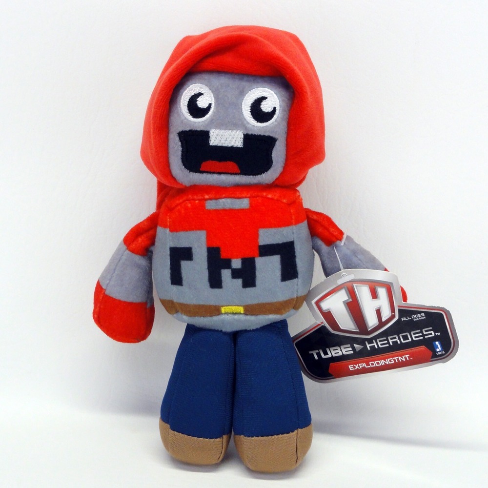Tube Heroes Exploding TNT Plush New  2015 Jazwares Doll Stuffed Toy 8 Inch